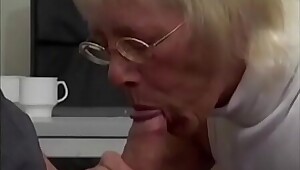 Granny Takes Huge Cock In Office